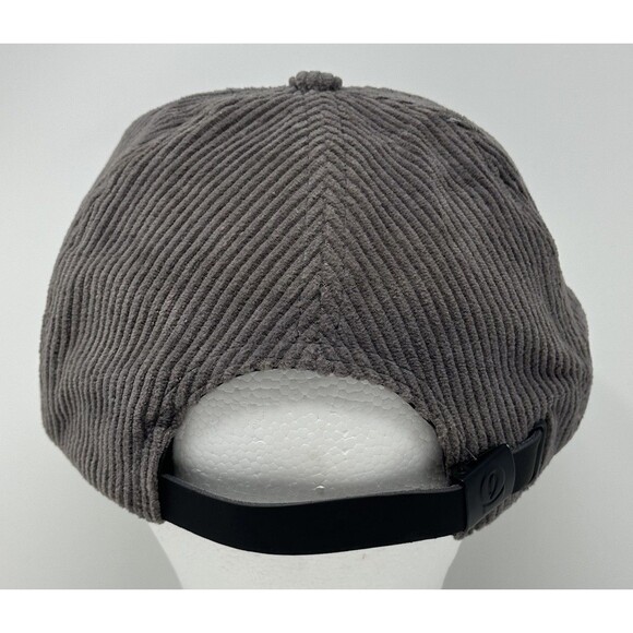 Bigg Golf Corduroy Strapback Rope Hat Grey Imperial Leather Strap Adjustable - Picture 4 of 8